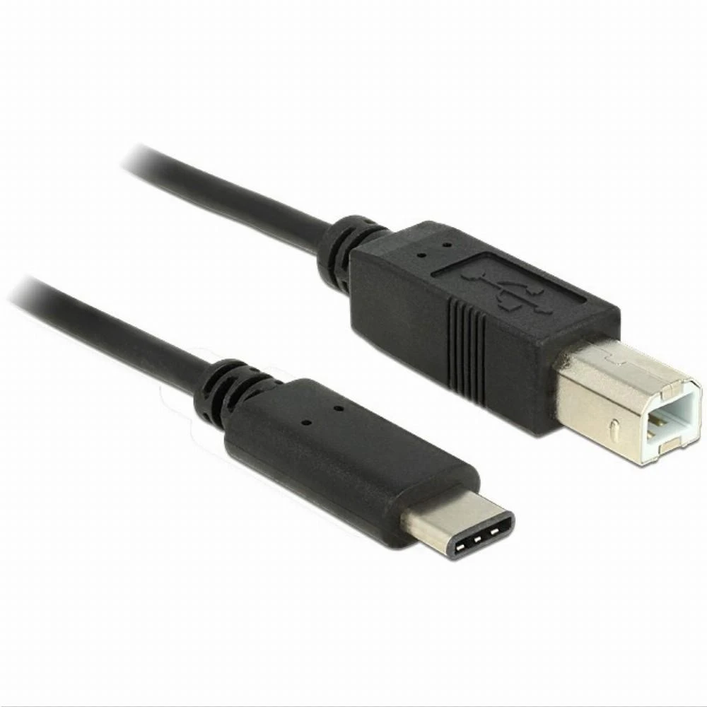 DELOCK Cable USB Type-C 2.0 vyriškas > USB 2.0 Type B kištukas 1 m juodas