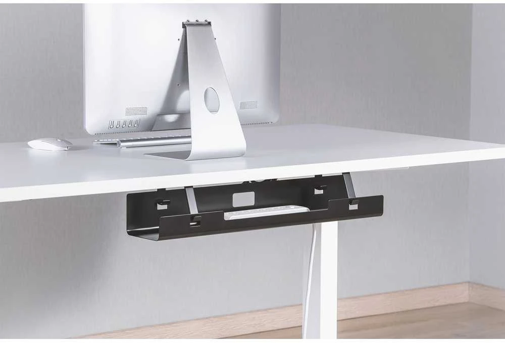 Digitus Plieno kabelio/elektros juostos valdymo kanalas po stalu, su laikikliais, tvirtinimas varžtais, 60cm, juoda