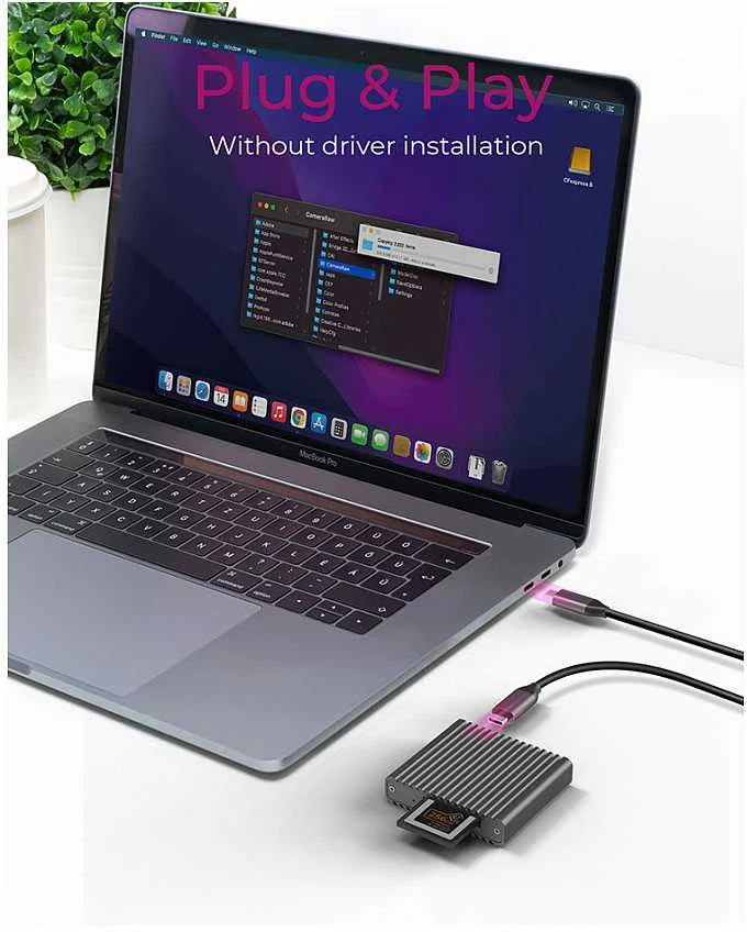 Icy Box RaidSonic ICYBOX IB-CR404-C31 Išorinis kelių kortelių skaitytuvas USB 3.0 Type-C CF Express