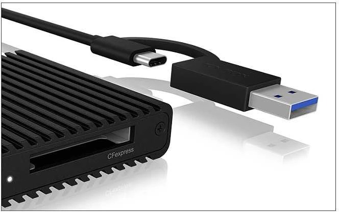 Icy Box RaidSonic ICYBOX IB-CR404-C31 Išorinis kelių kortelių skaitytuvas USB 3.0 Type-C CF Express