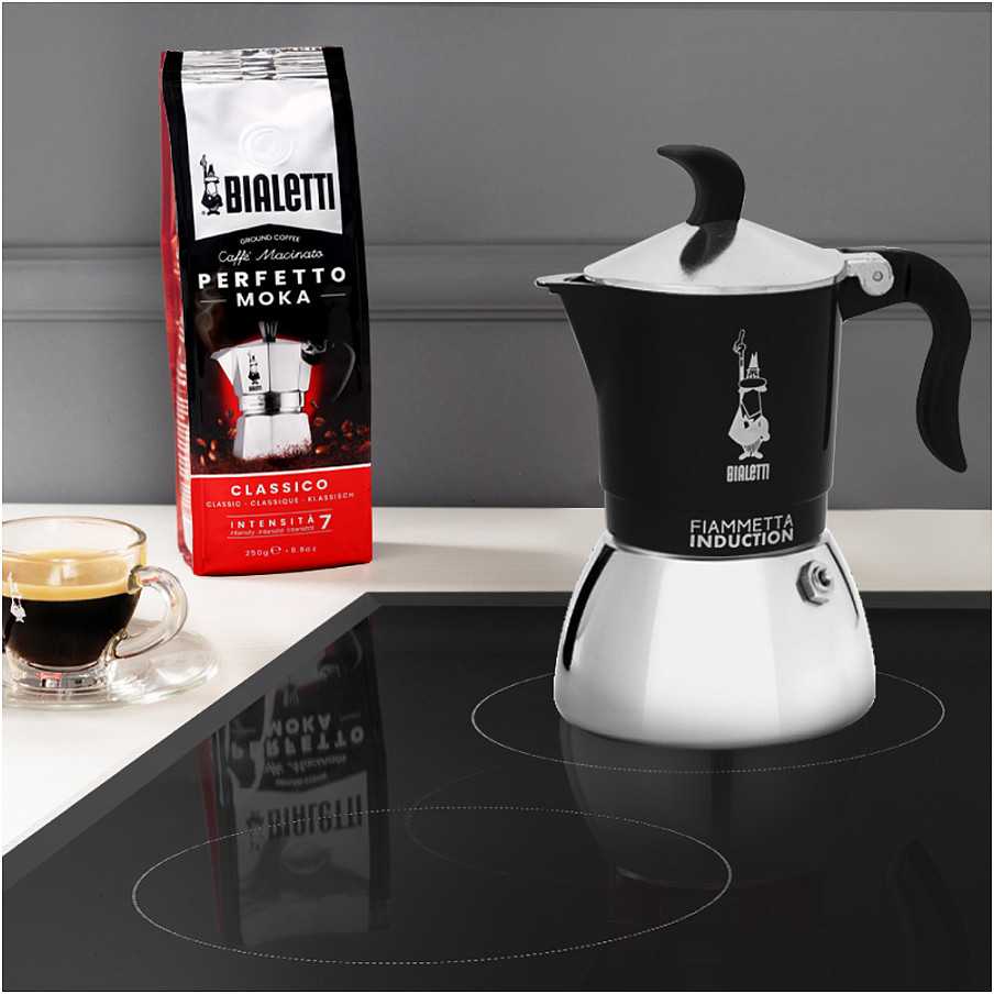 Kavavirė Bialetti Fiammetta Induction Kavavirė moka 0,1 l Juodas, Nerūdijantis plienas