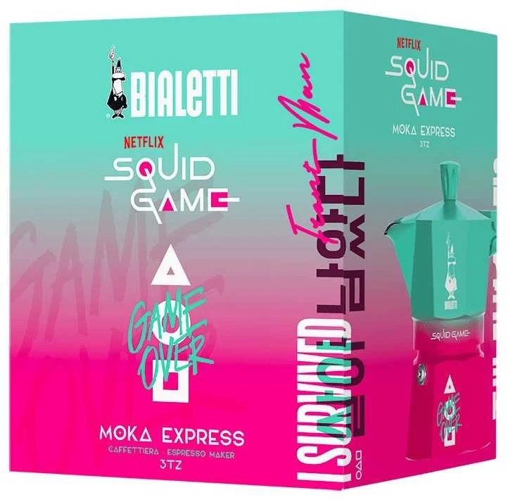 Bialetti Moka Express Squid Game 3TZ (150 ml) rožinė