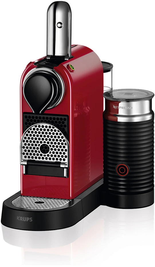 Kavos aparatas Krups XN7615 Nespresso Citiz&Milk kavos kapsulių aparatas, raudonas