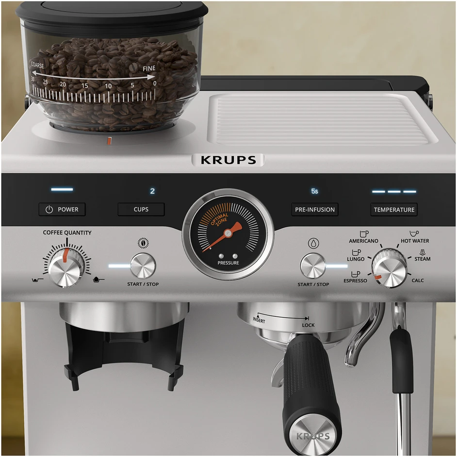 Krups Precision XP801T10 kavos aparatas Pusiau automatinis Espreso kavos aparatas 3 L