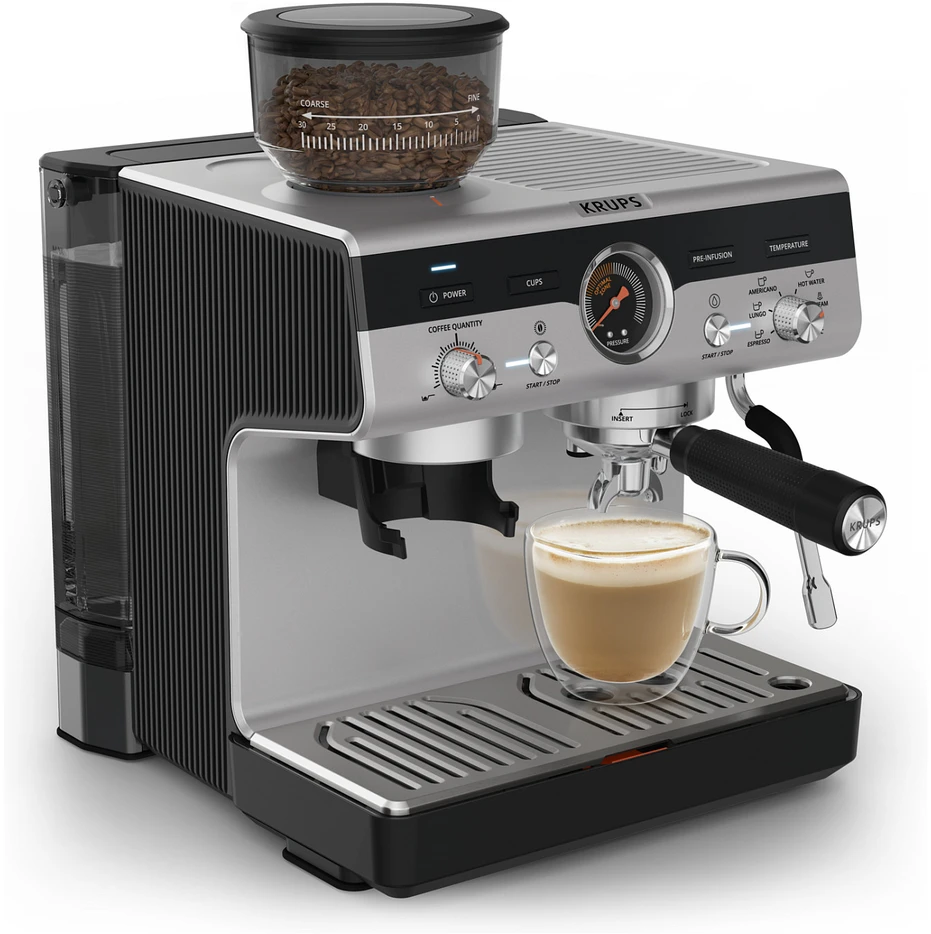 Krups Precision XP801T10 kavos aparatas Pusiau automatinis Espreso kavos aparatas 3 L