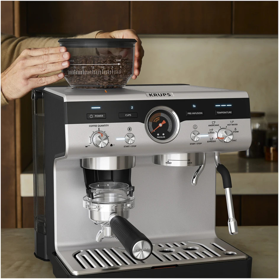 Krups Precision XP801T10 kavos aparatas Pusiau automatinis Espreso kavos aparatas 3 L