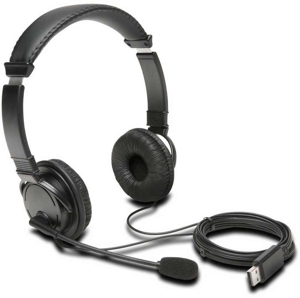 Kensington Classic Laidinės ausinės, USB-A, Juoda