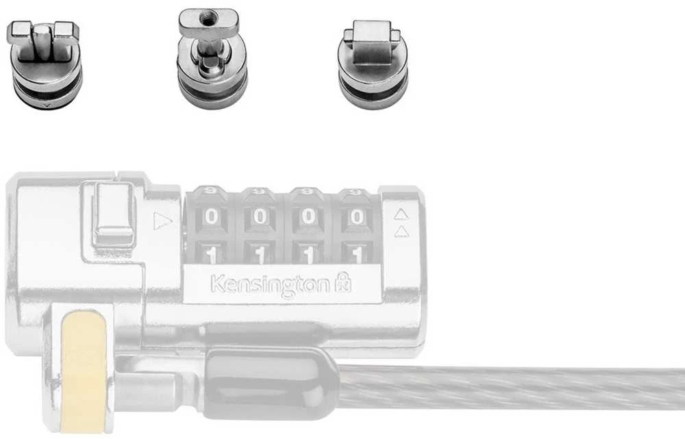 „Kensington ClickSafe®“ 3 viename universalus užrakto antgalių rinkinys, T formos, nano ir pleišto formos lizdai