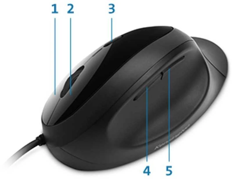 Vertikali pelė Kensington K75403EU, juoda