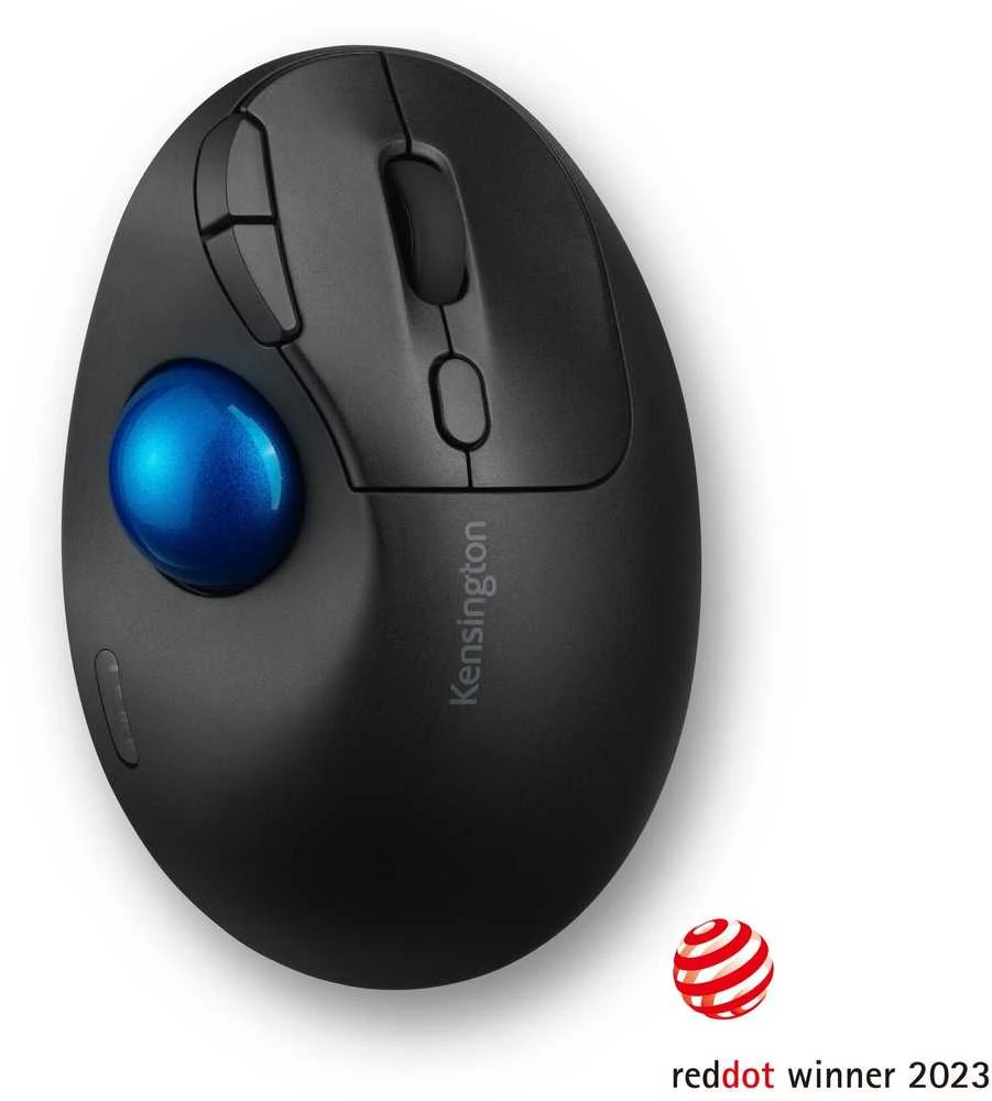 Kensington ProFit Ergo TB450 Trackball Belaidė pelė, RF belaidė + Bluetooth, 1600 DPI, Juodas/Mėlyna