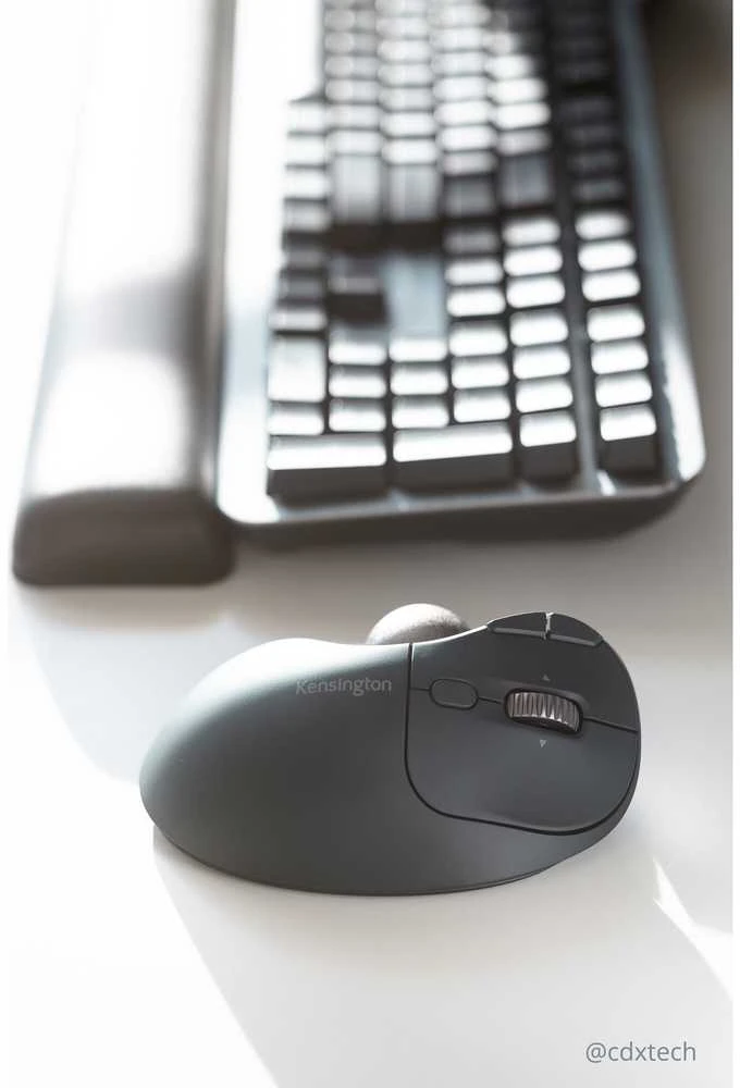 Kensington ProFit Ergo TB550 Trackball Belaidė pelė, RF belaidė + Bluetooth, 1600 DPI, Juodas/Pilkas
