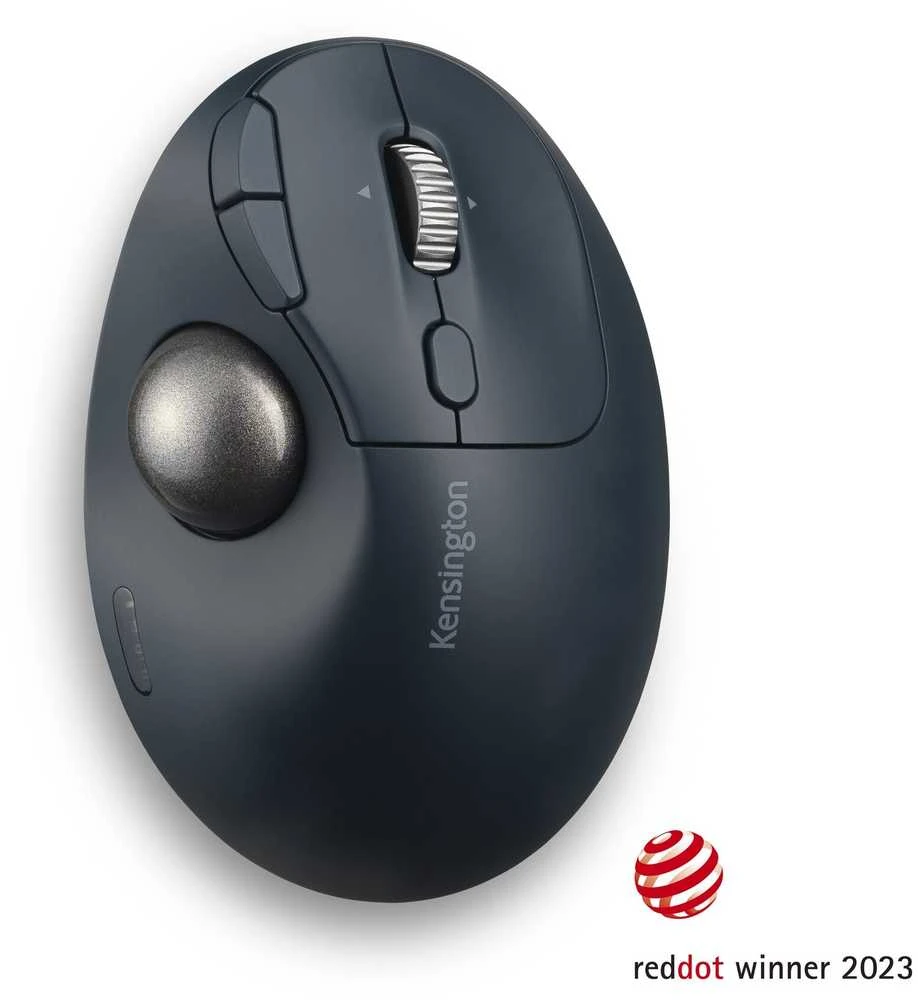 Kensington ProFit Ergo TB550 Trackball Belaidė pelė, RF belaidė + Bluetooth, 1600 DPI, Juodas/Pilkas