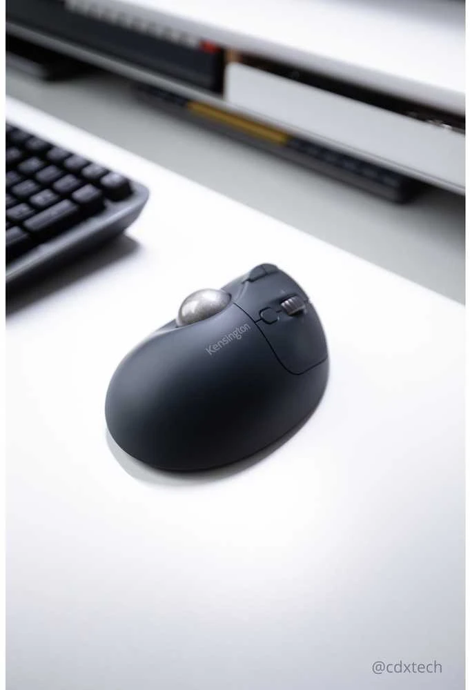 Kensington ProFit Ergo TB550 Trackball Belaidė pelė, RF belaidė + Bluetooth, 1600 DPI, Juodas/Pilkas