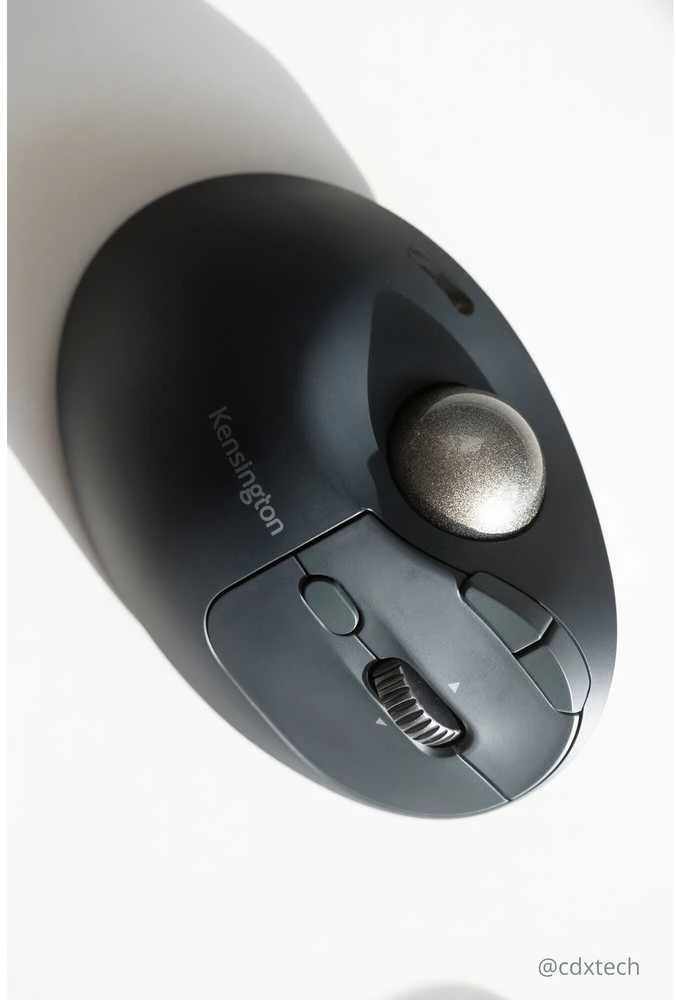 Kensington ProFit Ergo TB550 Trackball Belaidė pelė, RF belaidė + Bluetooth, 1600 DPI, Juodas/Pilkas