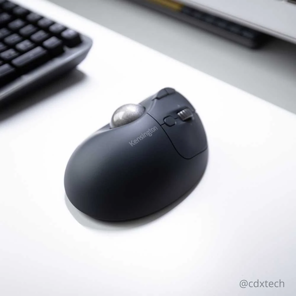 Kensington ProFit Ergo TB550 Trackball Belaidė pelė, RF belaidė + Bluetooth, 1600 DPI, Juodas/Pilkas