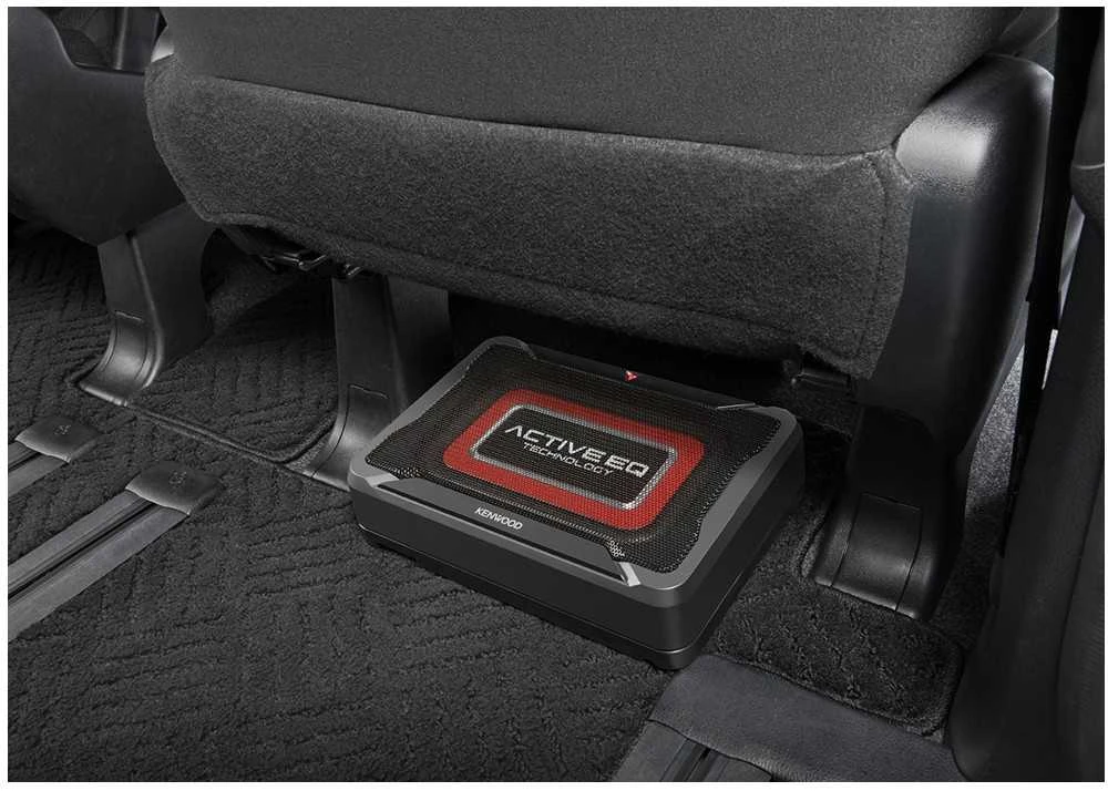 „Kenwood Electronics KSC-PSW7EQ“ automobilio žemų dažnių garsiakalbis, iš anksto įkrautas, 160 W
