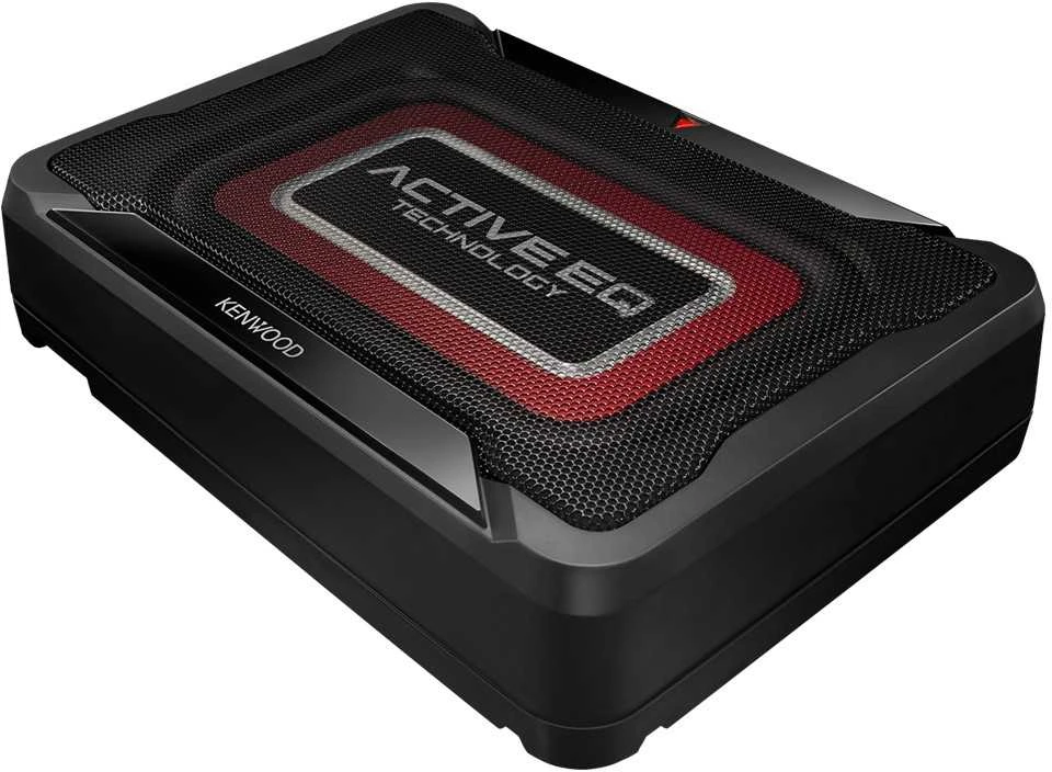 „Kenwood Electronics KSC-PSW7EQ“ automobilio žemų dažnių garsiakalbis, iš anksto įkrautas, 160 W