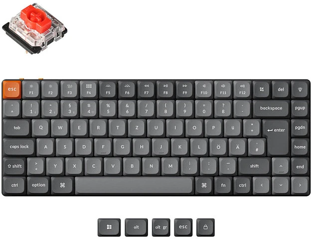Keychron K3 Max QMK/VIA Wireless Custom Mechaninė klaviatūra (German išdėstymas)