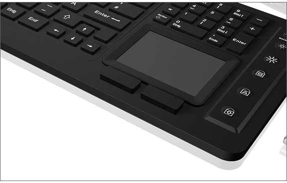 Klaviatūra „KeySonic KSK-6231INEL“ (JK) Pramoninis jutiklinis planšetinis kompiuteris, baltas, urmu
