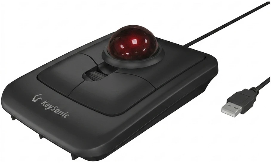 Pelė Keysonic KeySonic MSM KSM-4006-UT su laidu Trackball-Pelė juoda