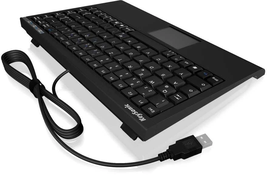 KeySonic ACK-540U+ Mini Klaviatūra su integruotu Jutikliniu kilimėliu, UK Išdėstymas