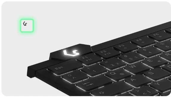 Klaviatūra „KeySonic Mini-TAS“, jutiklinė planšetė, foninis apšvietimas, juodas, KSK-5210ELU (DE)