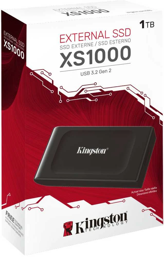 Išorinis kietasis diskas Kingston SXS1000R, 1 TB, USB 3.2 Gen 2, juodas