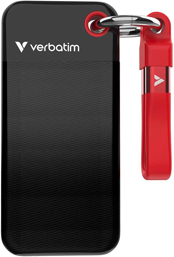 Kietasis diskas Verbatim Dysk SSD 1TB - USB 3.2 gen.2 juodos ir raudonos spalvos 32192