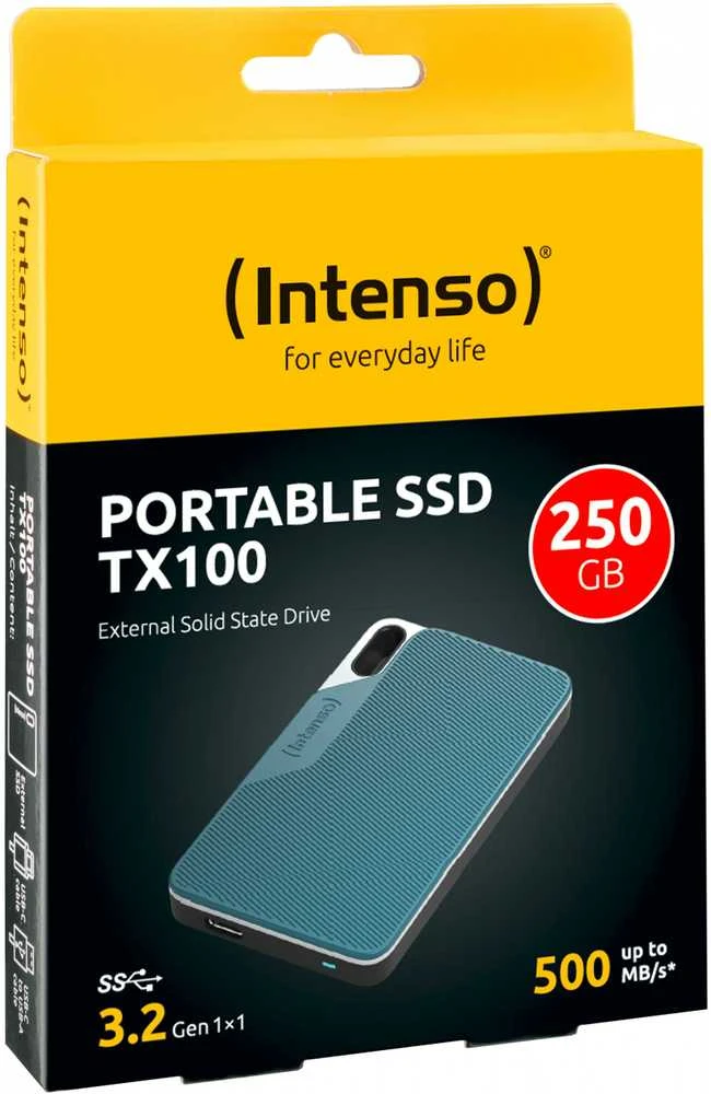 Kietasis diskas SSD USB3.2 250 GB EXT./TX100 3826440 INTENSO