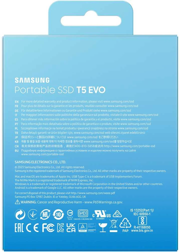 Nešiojamas kietasis diskas Samsung MU-PH4T0S/EU Portable SSD 4TB/T5 EVO USB 3.2 Gen 1