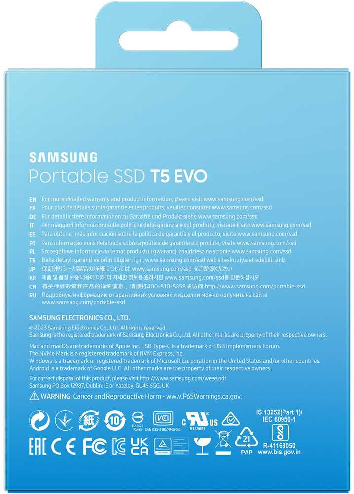 Išorinis kietasis diskas Samsung MU-PH8T0S/EU Portable SSD 8TB