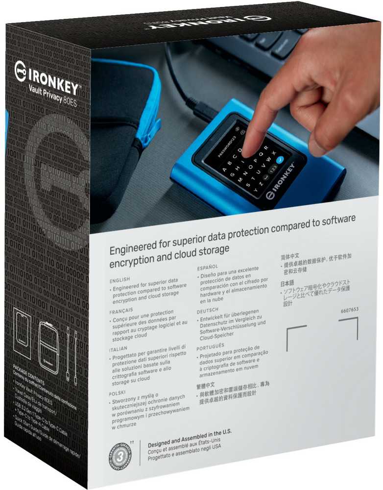 Kietasis diskas „Kingston IronKey Vault Privacy“ 960 GB užšifruotas SSD diskas
