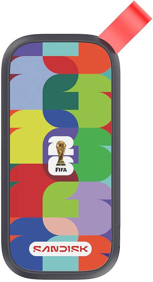 Kietasis diskas Dysk zewnętrzny SSD SanDisk Portable: FIFA World Cup 2026 Edition 1TB Juodai-raudona (SDSSDE30F-1T00-G25)