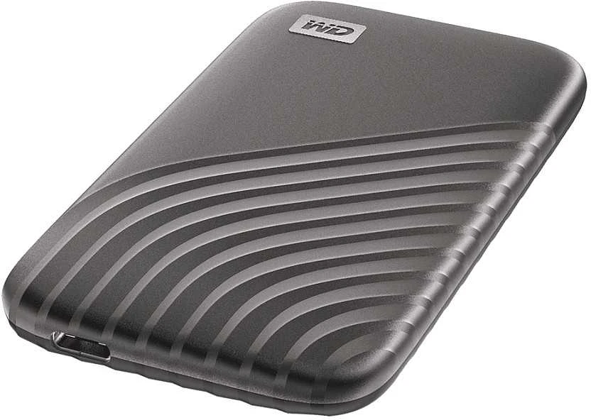 Kietasis diskas Western Digital My Passport SSD - šifruotas - 4 TB - 256 bitų AES - pilkas