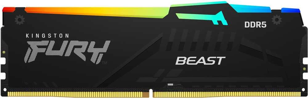 RAM „Kingston Technology FURY Beast“ 128 GB 5600 MT/s DDR5 CL36 DIMM atmintis (2 vnt. rinkinys) RGB
