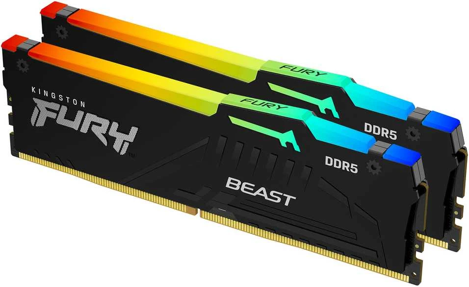 „Kingston Technology FURY Beast“ 128 GB 5600 MT/s DDR5 CL40 DIMM RGB atmintis