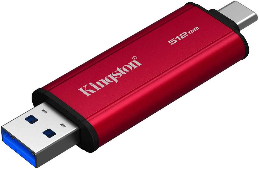 Kietasis diskas „Kingston Technology“ 512 GB nešiojamasis SSD diskas su dviem USB-A/C jungtimis, iki 1050 MB/s USB 3.2 Gen 2