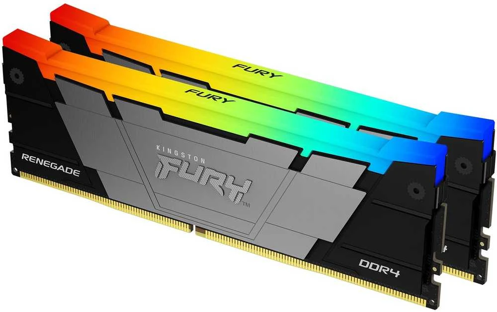 RAM Kingston KF436C18RB2AK2/64 64GB 3600MT/s DDR4 CL18 DIMM (2 komplektas) FURY Renegade RGB | Kingstonas