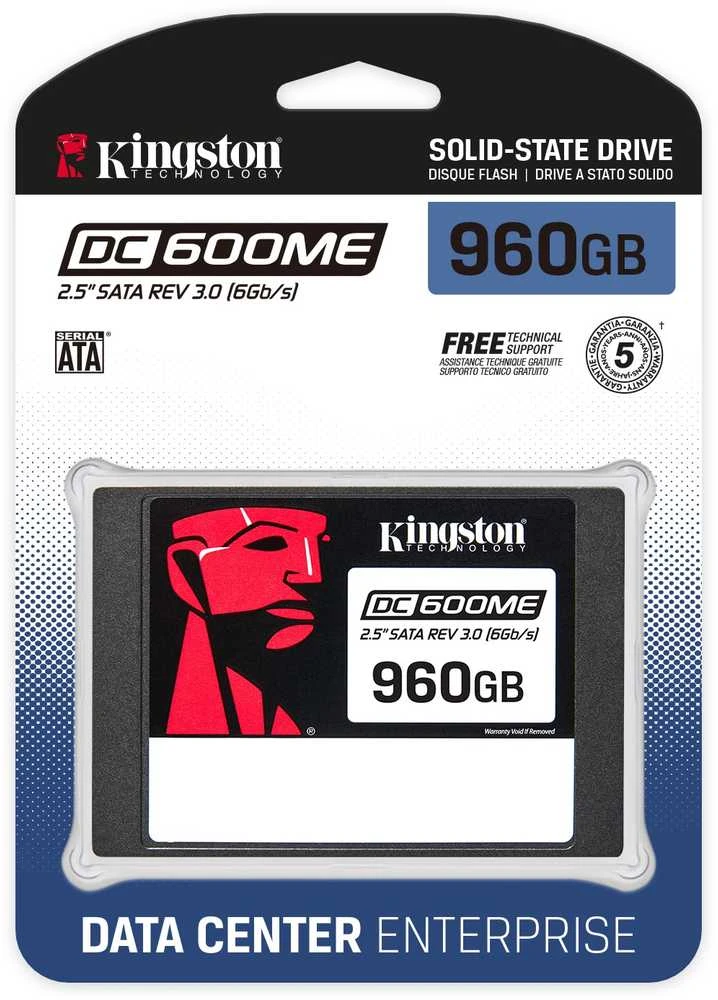 Kingston Technology 960G DC600ME (mišraus naudojimo) 2,5 colio įmonės SATA SSD