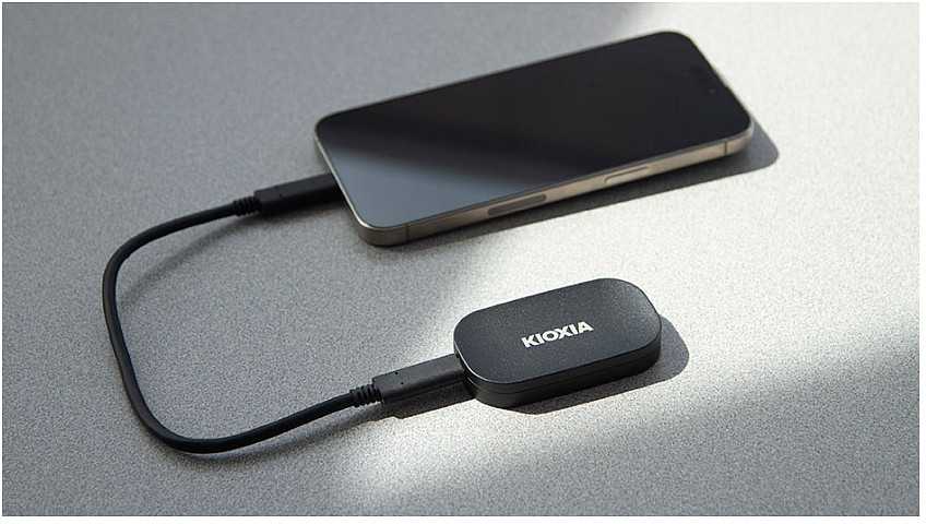 Kietasis diskas Kioxia Exceria Plus G2 Portable 1 TB, Externe SSD - juodas, USB-C 3.2 Gen 2 (10 Gbit/s)