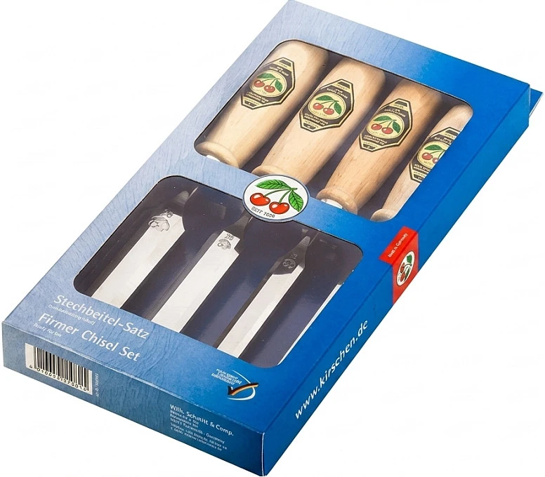 Kirschen Kirschen Firmer Chisel Set 4pcs 1181 SB in Ekranas Box 1181000