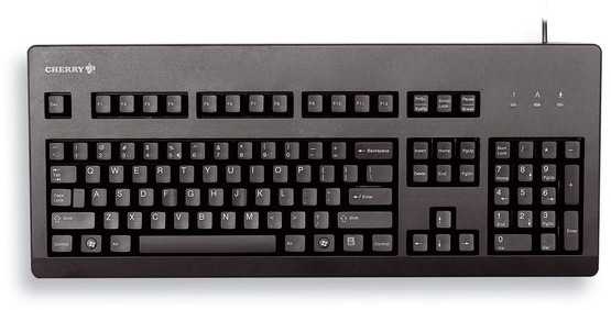 Klaviatūra CHERRY G80-3000 MX rudi jungikliai, EU-išdėstymas, juodas