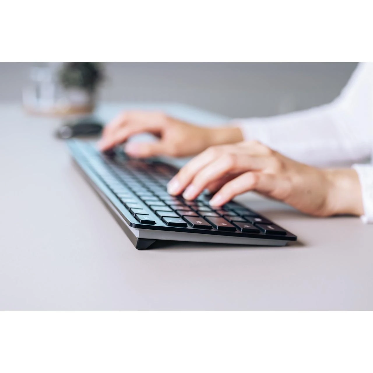 Cherry KW 9100 Slim - Belaidė klaviatūra Juodas QWERTZ DE
