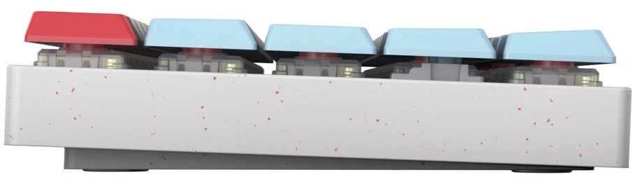 CHR CHERRY MX-LP 2.1 Compact Belaidė klaviatūra Žaidimams RD belaidis ryšys + „Bluetooth“ QWERTZ Vokiečių Balta