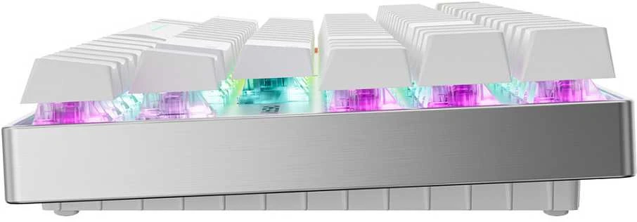 CHR CHERRY MX 8.2 Pro TMR Belaidė klaviatūra Žaidimams USB + RF belaidė + Bluetooth QWERTZ Vokiečių Sidabras, Balta