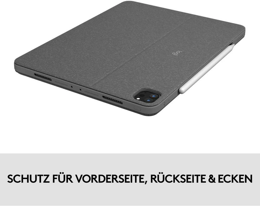 „Logitech Combo Touch iPadPro 12.9 Graphite“.