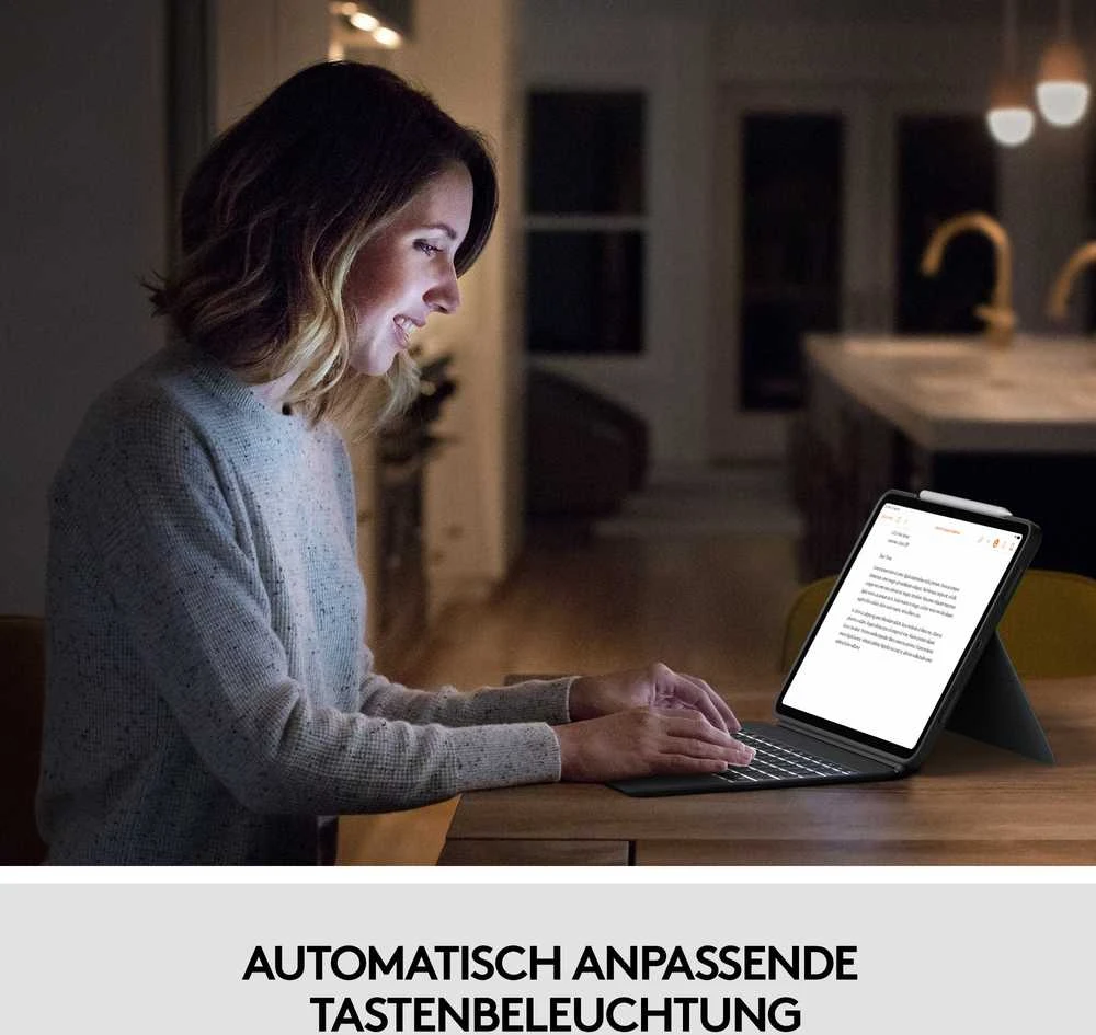 „Logitech Combo Touch iPadPro 12.9 Graphite“.
