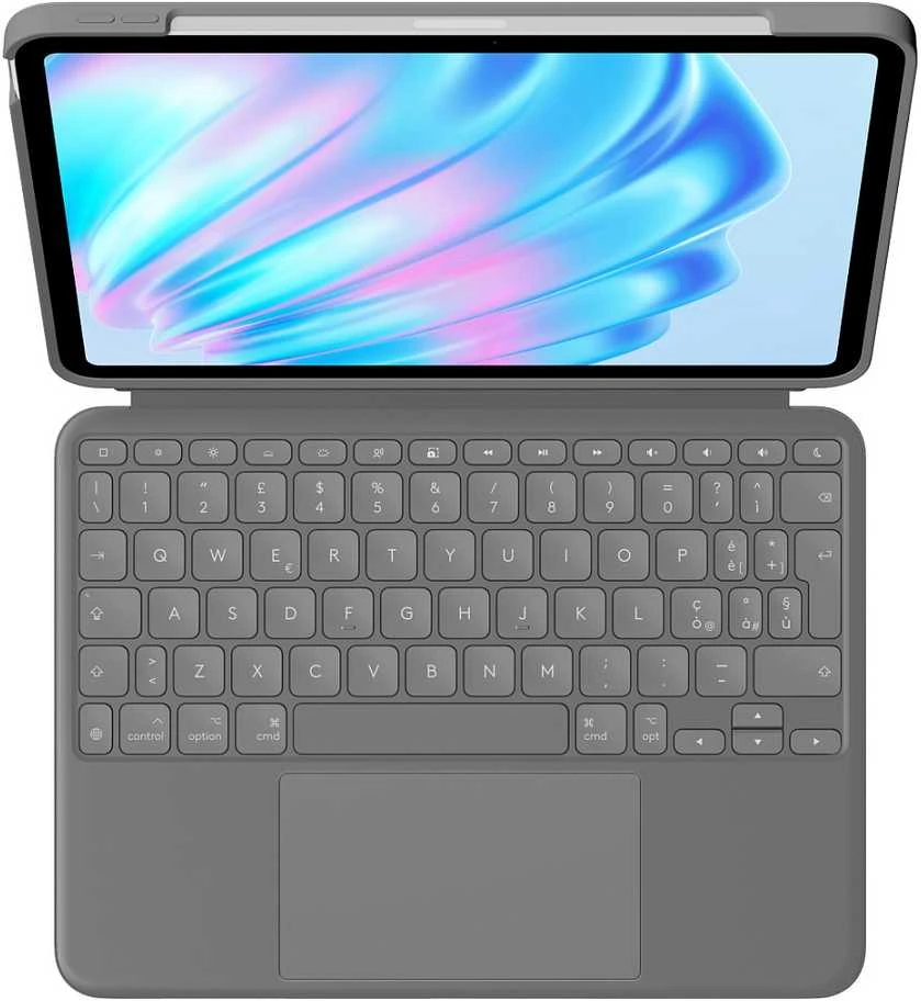 Klaviatūra ir pelė Kit Logitech Combo Touch for iPad Air 11-inch (M2) - Italian QWERTY išdėstymas - Pilkas