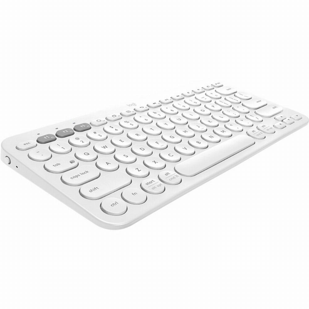 Belaidė Multi-Device Bluetooth Klaviatūra Logitech K380, DE išdėstymas, Balta