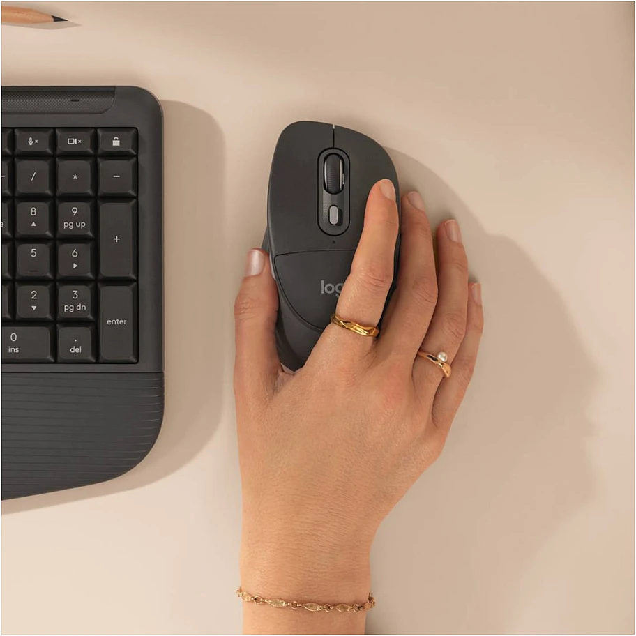Belaidė kompiuterio pelė Logitech Signature Comfort Plus M850L, Bluetooth, Juoda